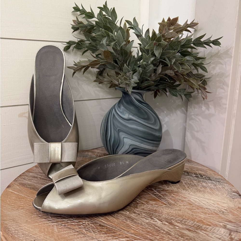 Stuart Weitzman Silver Mules & Clogs